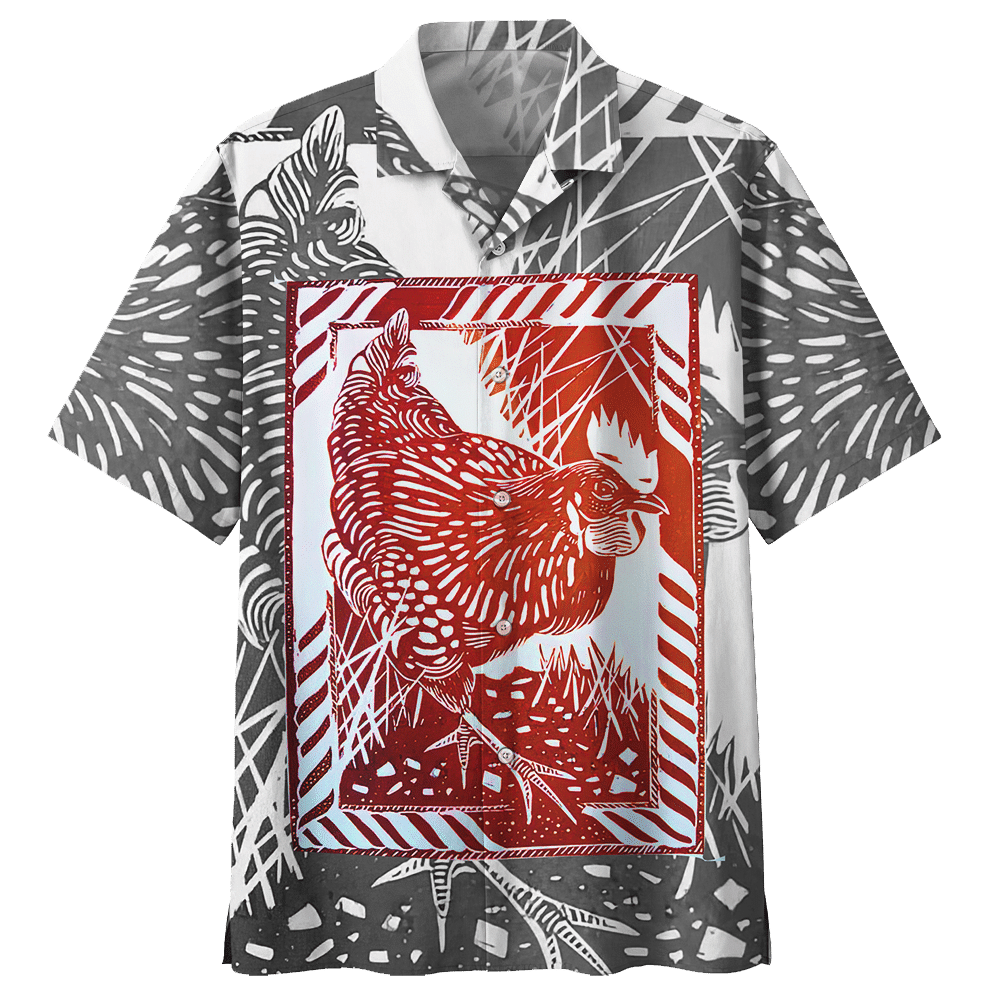 Chicken Gray High Quality Unisex Hawaiian Shirt For Men And Women Dhc17063657