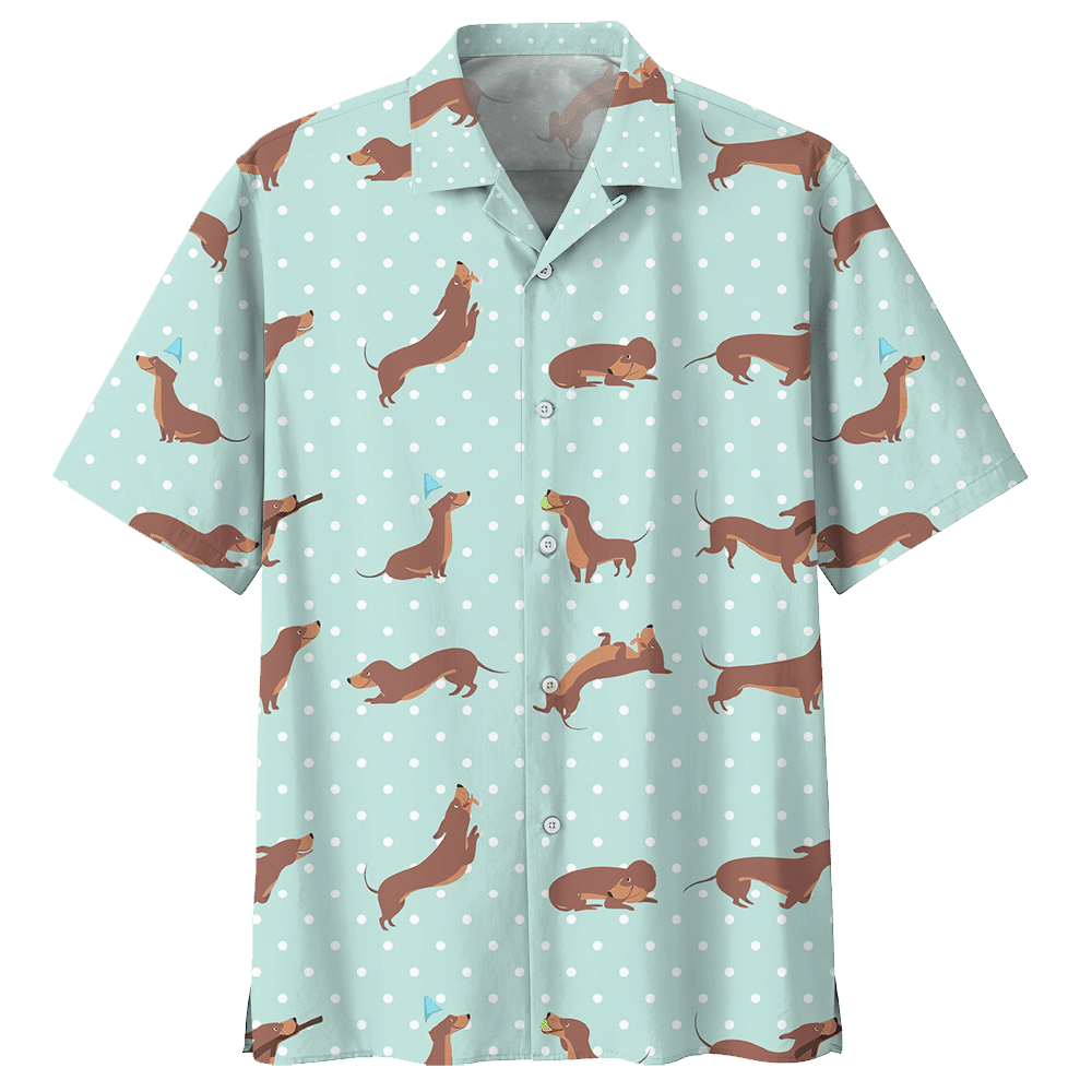 Dachshund Blue Nice Design Unisex Hawaiian Shirt For Men And Women Dhc17063834