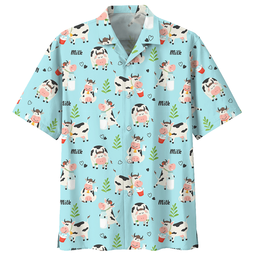 Cow Blue Awesome Design Unisex Hawaiian Shirt For Men And Women Dhc17063755