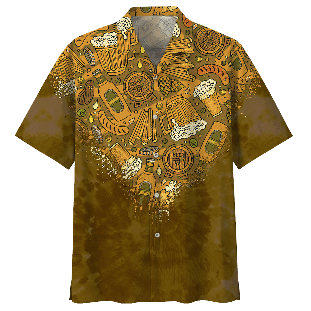 Beer Khaki Khaki Unisex Hawaiian Shirt For Men And Women Dhc17063846