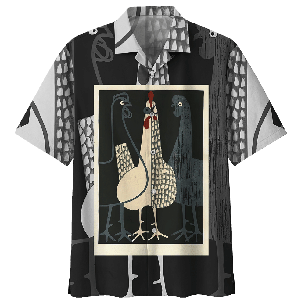 Chicken Black Awesome Design Unisex Hawaiian Shirt For Men And Women Dhc17063658