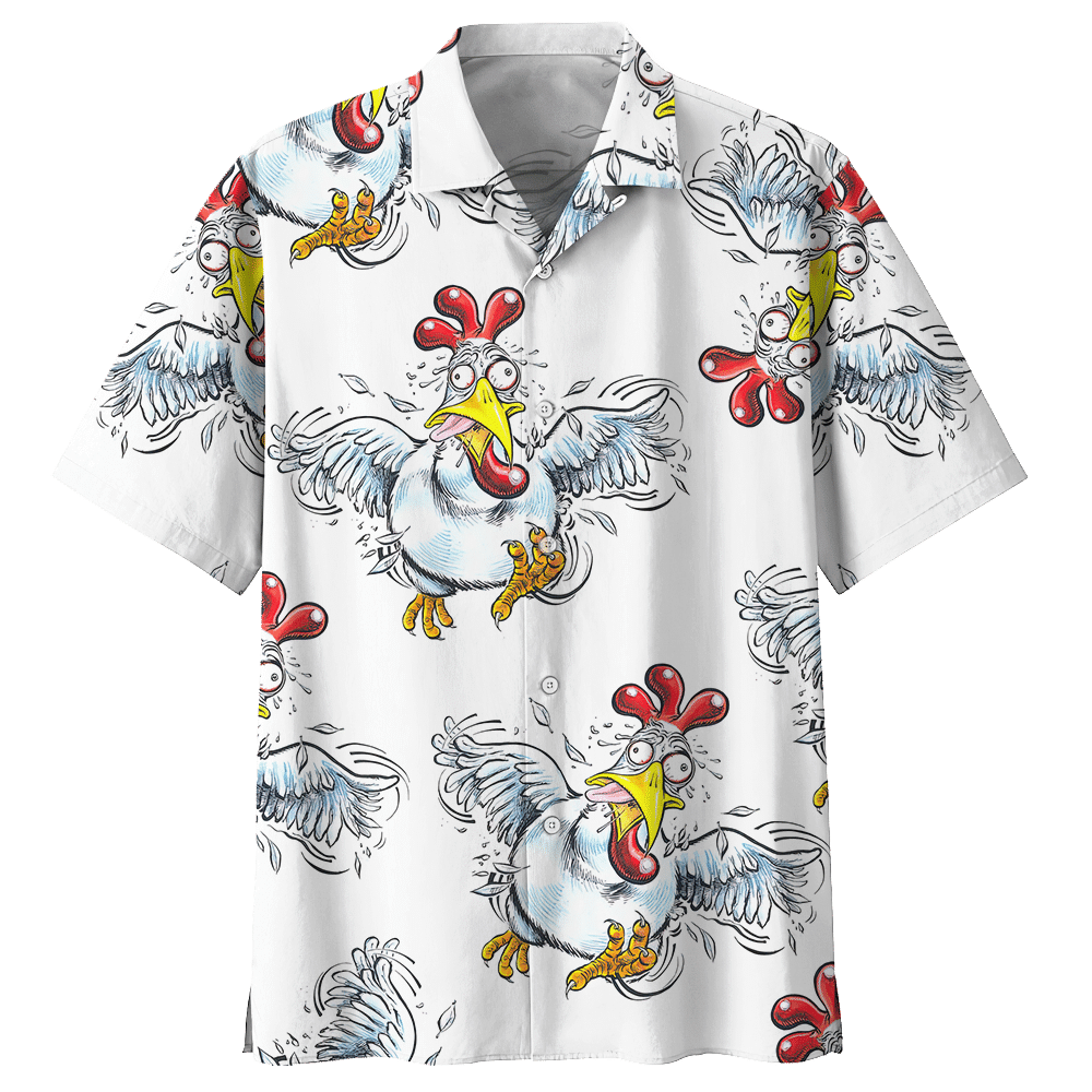 Chicken White Unique Design Unisex Hawaiian Shirt For Men And Women Dhc17063735