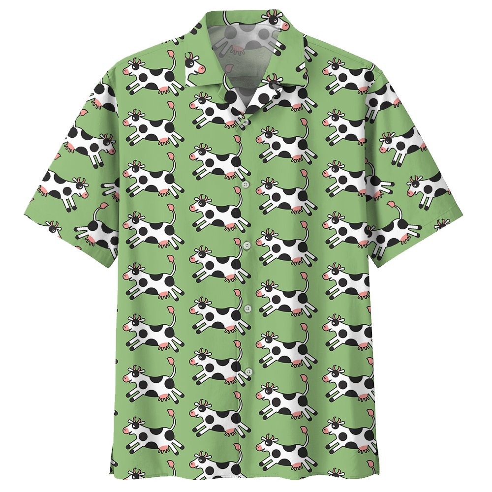 Cow Green Unique Design Unisex Hawaiian Shirt For Men And Women Dhc17063771