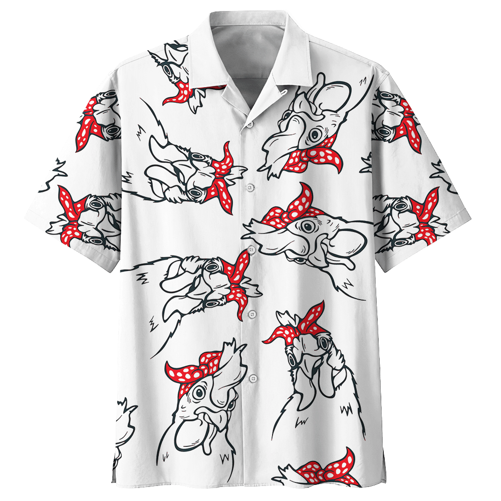 Chicken White Awesome Design Unisex Hawaiian Shirt For Men And Women Dhc17063709