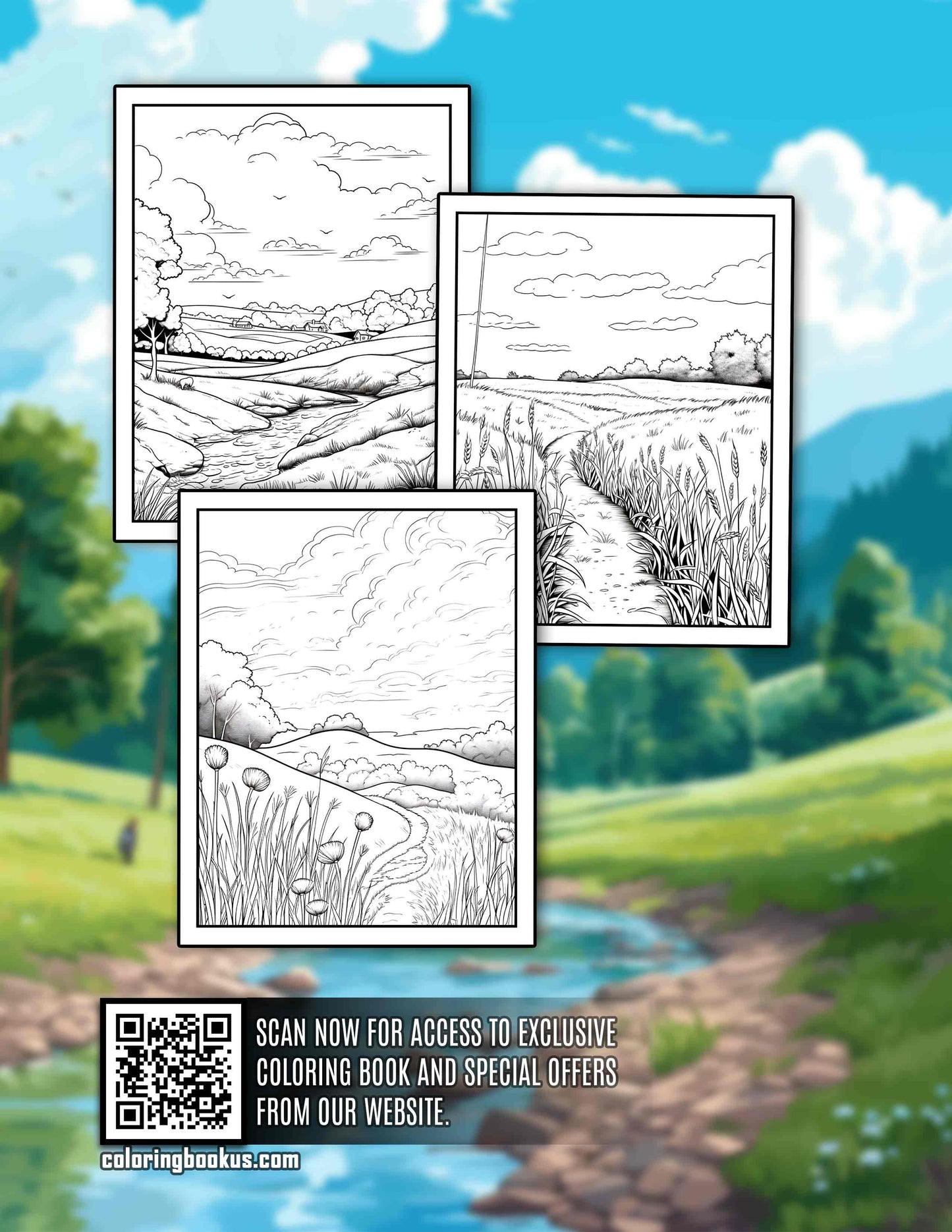 Summer Breath 30 Pages Printable Coloring Book