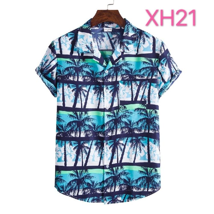 Coconut Tree Blue Amazing Design Unisex Hawaiian Shirt For Men And Women Dhc17064193