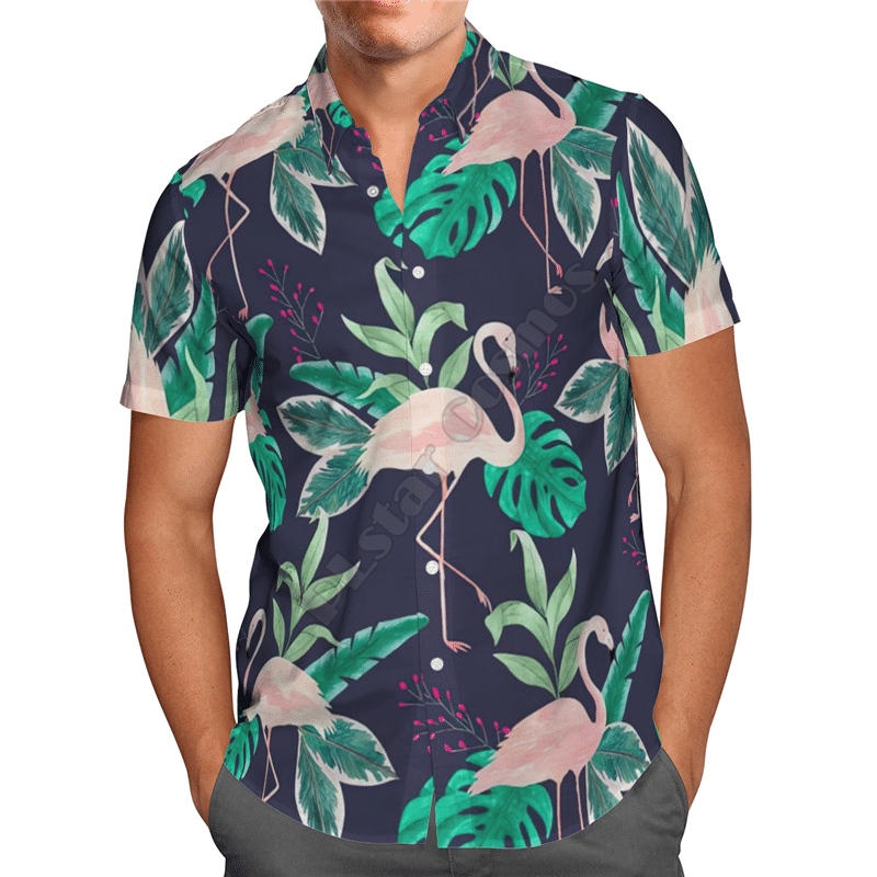 Flamingo Purple High Quality Unisex Hawaiian Shirt For Men And Women Dhc17064089