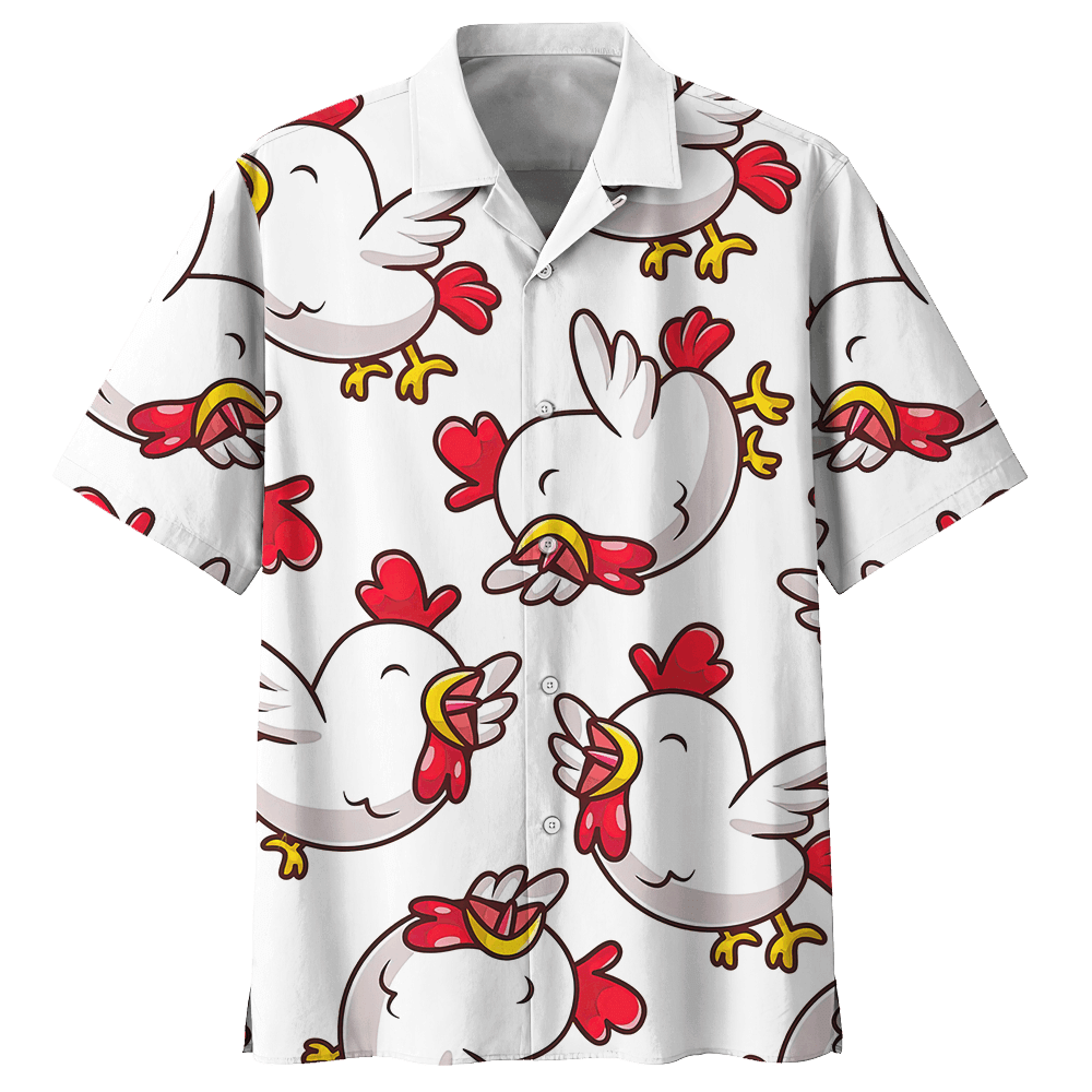Chicken White Amazing Design Unisex Hawaiian Shirt For Men And Women Dhc17063706