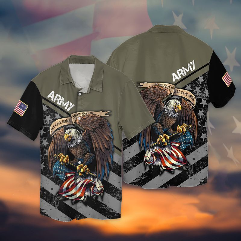 4th Of July Independence Day Eagle Army American All gave Some For Men And Women Graphic Print Short Sleeve