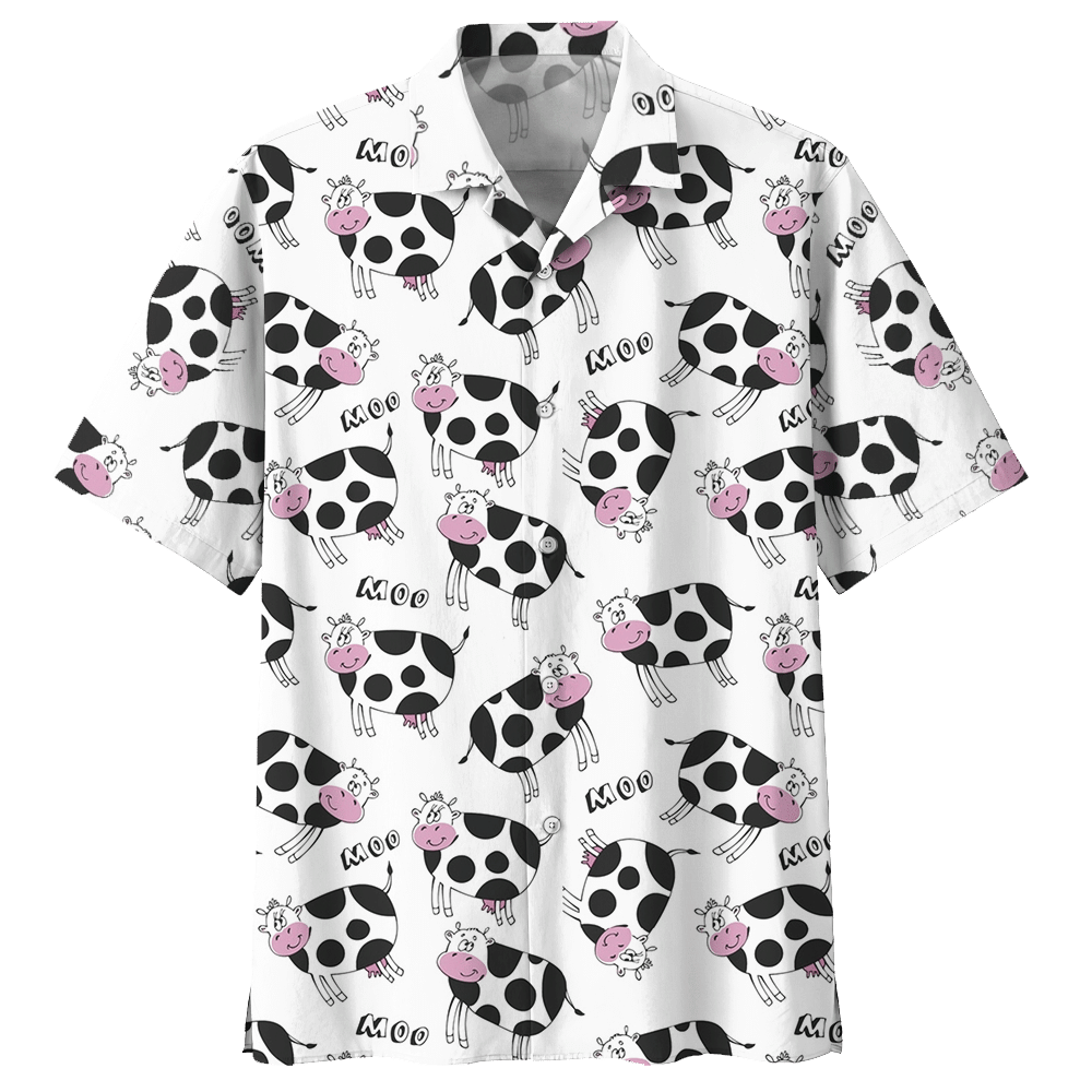 Cow White High Quality Unisex Hawaiian Shirt For Men And Women Dhc17063759