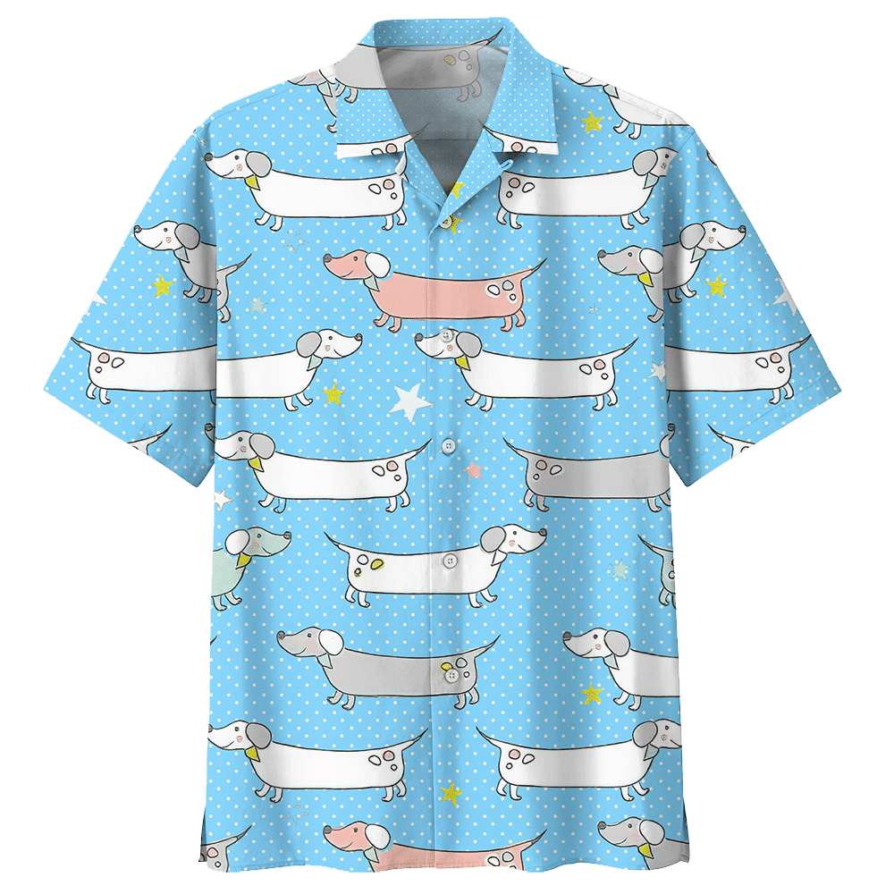 Dachshund Blue High Quality Unisex Hawaiian Shirt For Men And Women Dhc17063835