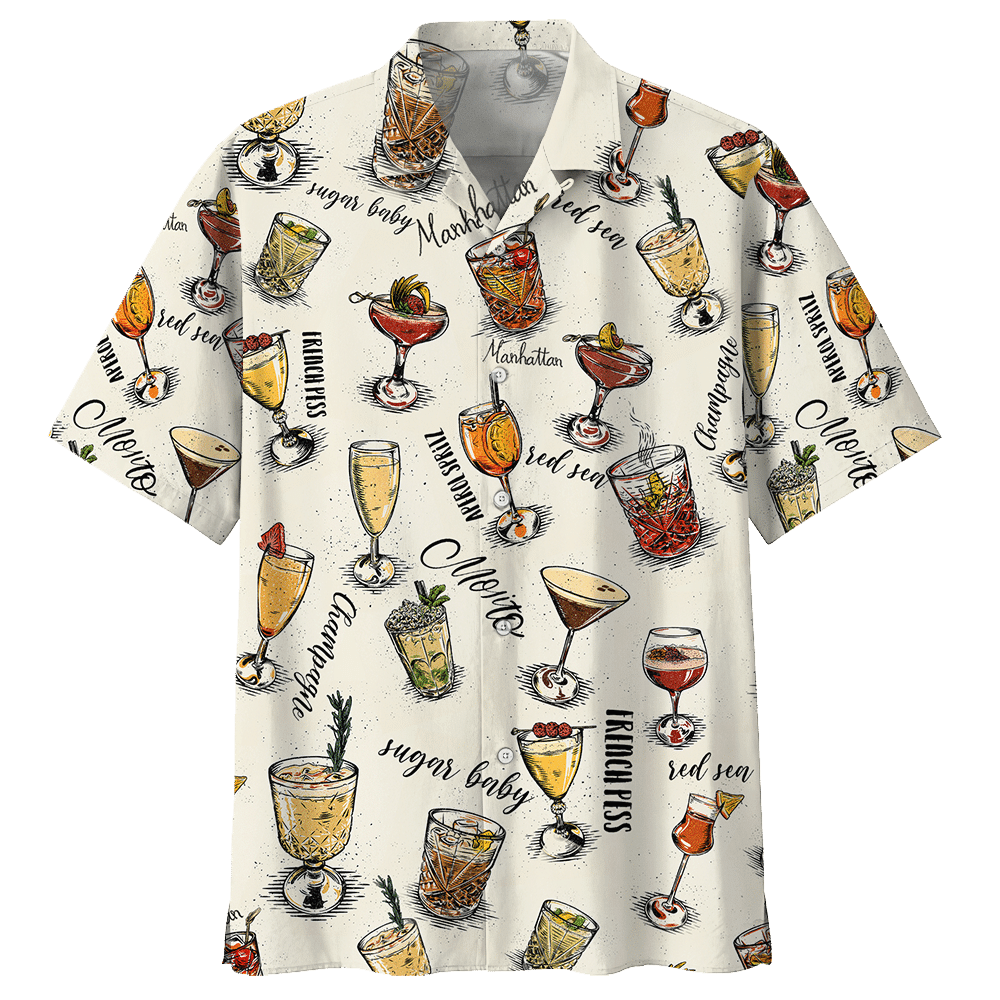 Cocktail White White Unisex Hawaiian Shirt For Men And Women Dhc17063847