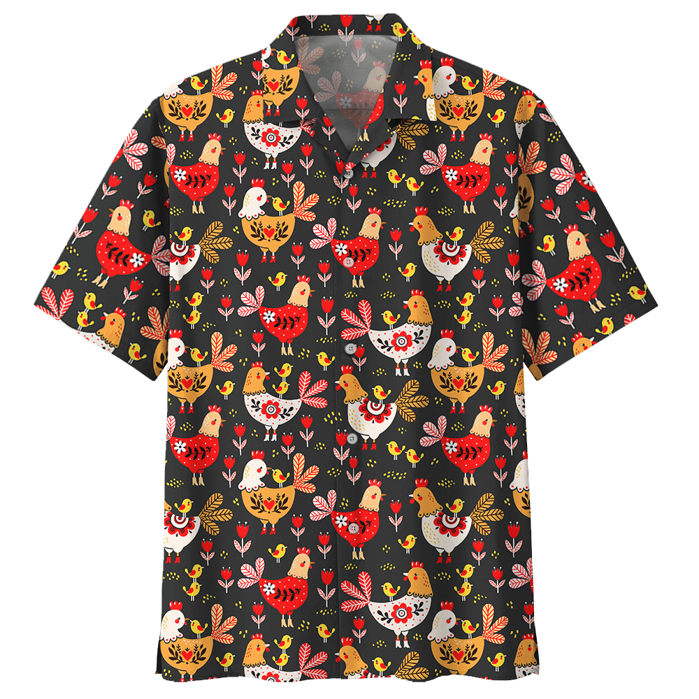 Chicken Black Amazing Design Unisex Hawaiian Shirt For Men And Women Dhc17063721