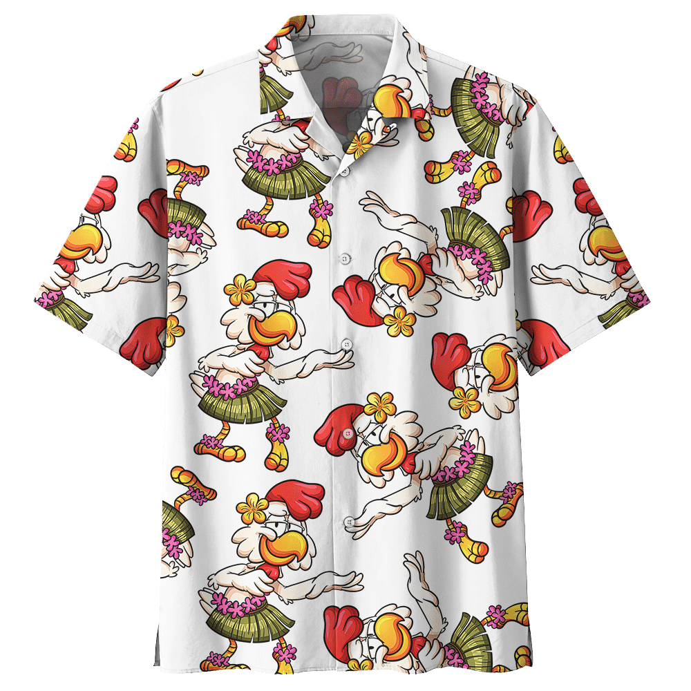 Chicken White Unique Design Unisex Hawaiian Shirt For Men And Women Dhc17063705