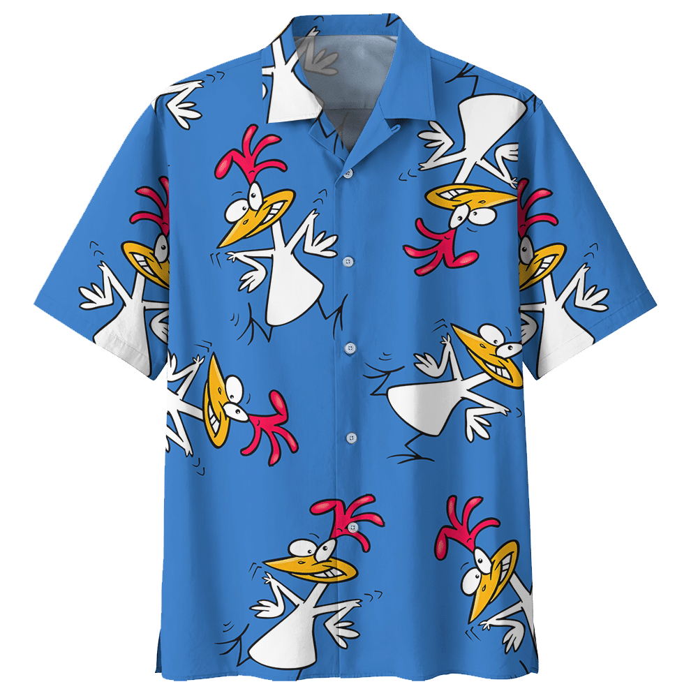 Chicken Blue High Quality Unisex Hawaiian Shirt For Men And Women Dhc17063728