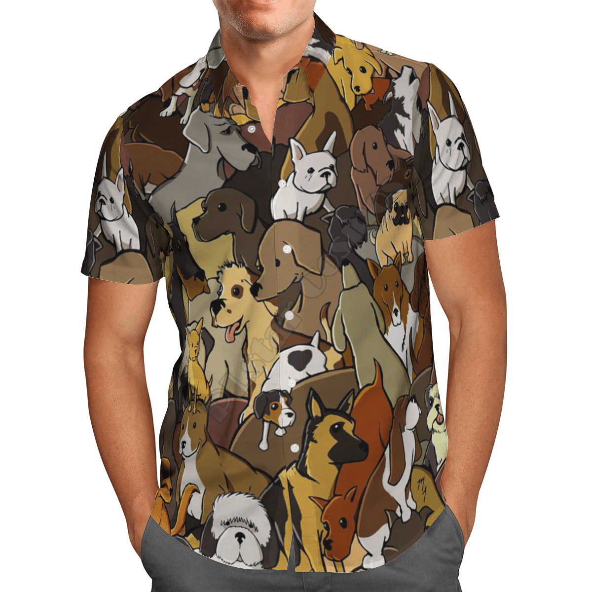 Funny Bulldog Colorful Amazing Design Unisex Hawaiian Shirt For Men And Women Dhc17064082
