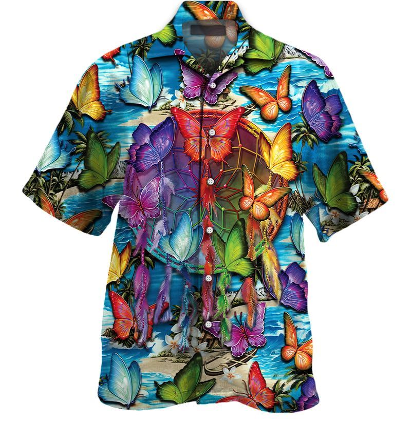 Butterfly Pattern Colorful Awesome Design Unisex Hawaiian Shirt For Men And Women Dhc17063902