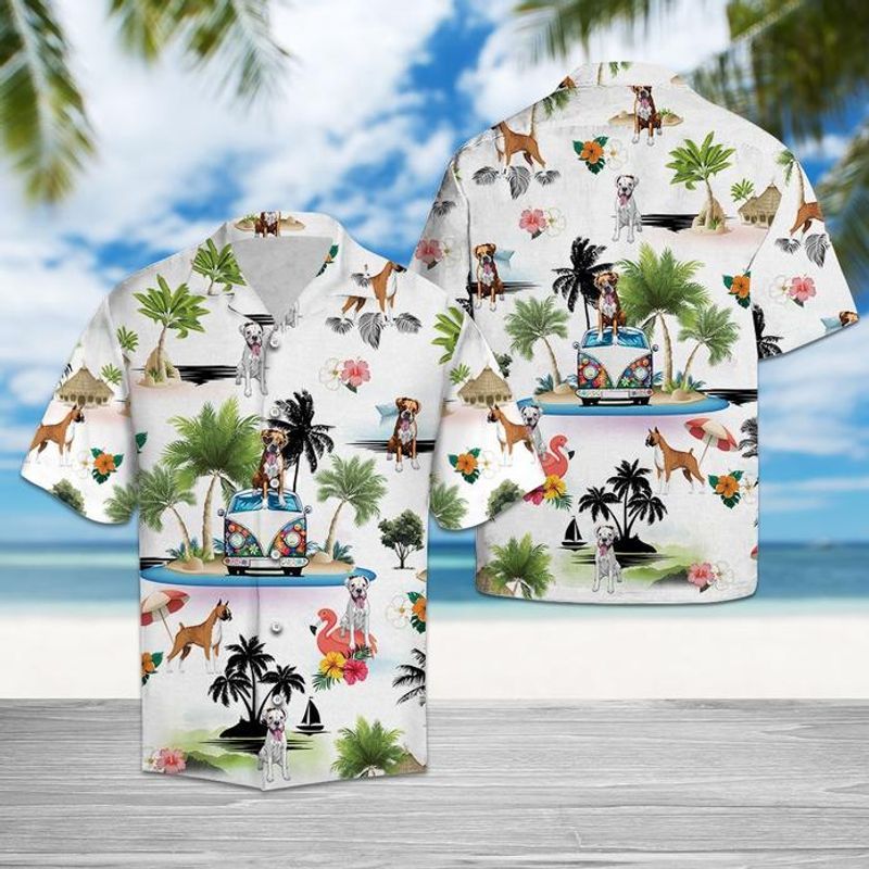 Boxer Vacation White High Quality Unisex Hawaiian Shirt For Men And Women Dhc17064049
