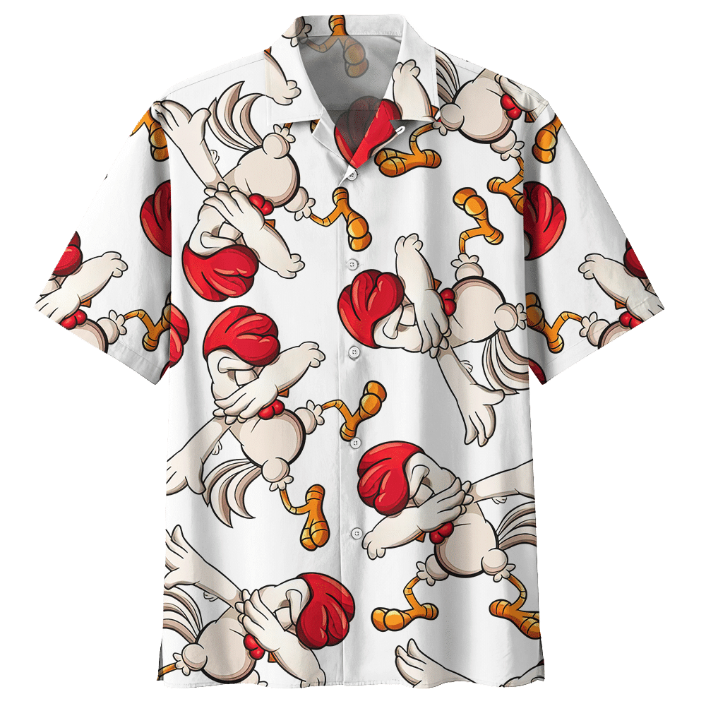 Chicken White Awesome Design Unisex Hawaiian Shirt For Men And Women Dhc17063704