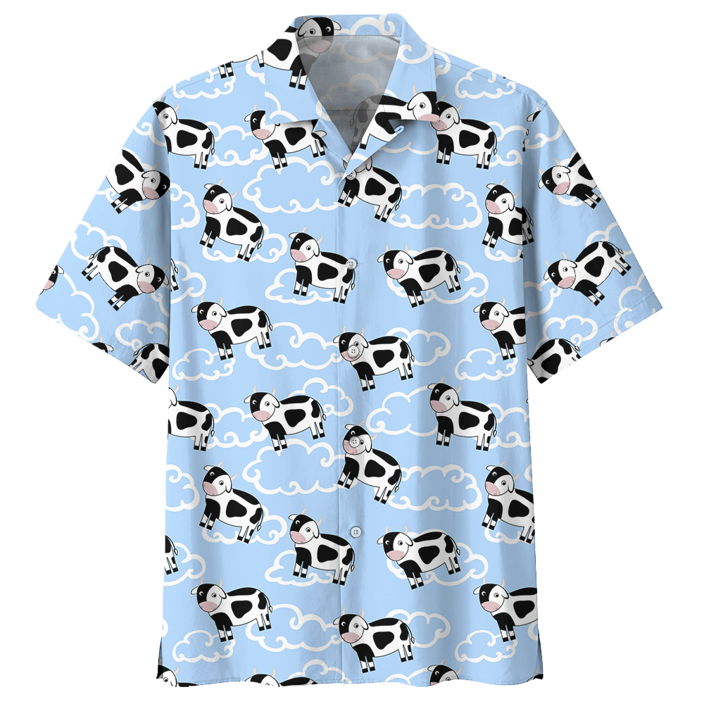 Cow Blue Awesome Design Unisex Hawaiian Shirt For Men And Women Dhc17063760
