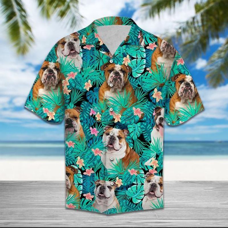 Bulldog Blue Nice Design Unisex Hawaiian Shirt For Men And Women Dhc17064043