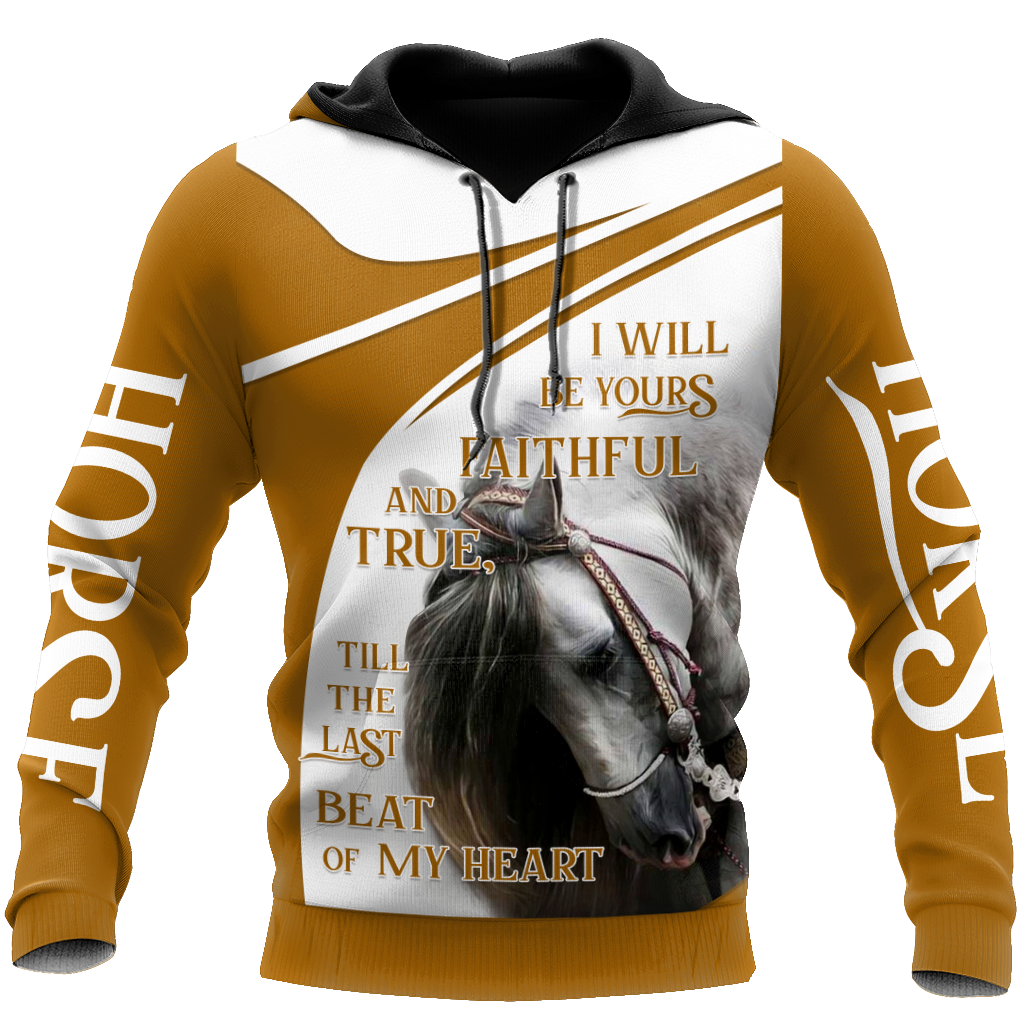 Horse Gifts Horse All Over Printed Yellow Unisex Hoodie