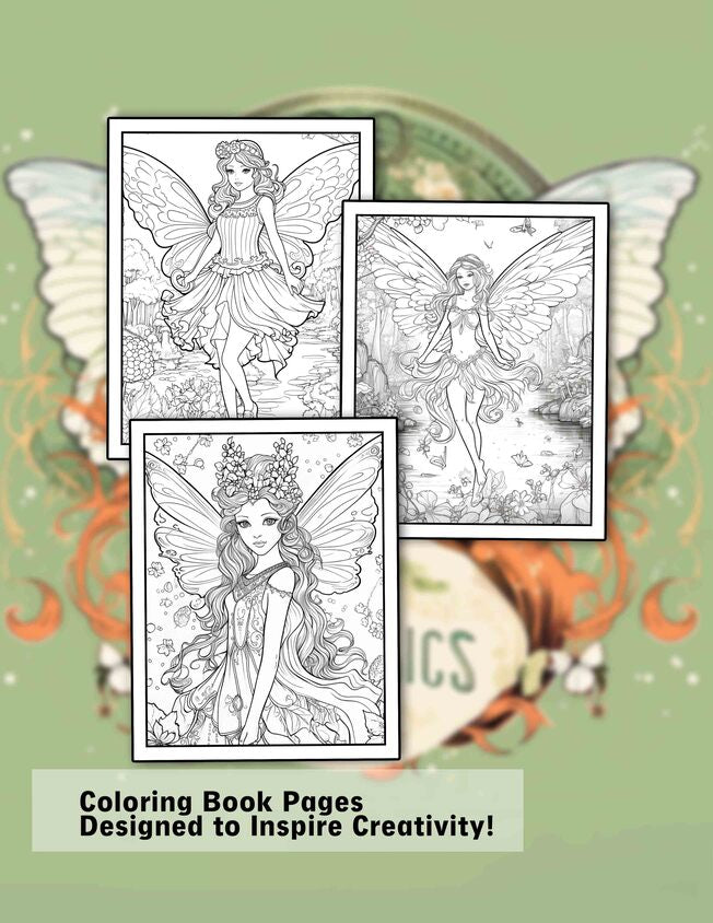 Fairyland 30 Pages Printable Coloring Book