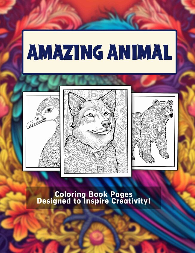 Amazing Animal 30 Pages Printable Coloring Book