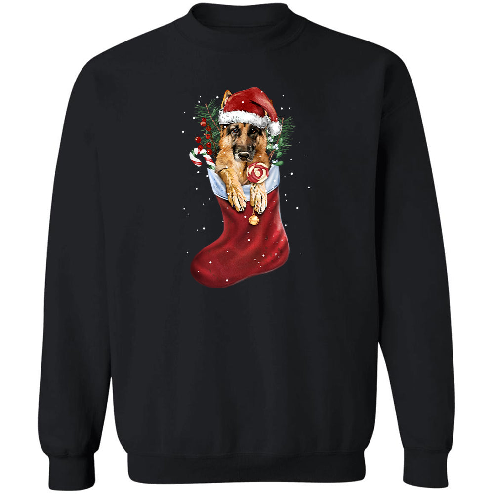 German Shepherd, Christmas Sock, The adorable eyes - Jesus, Pet Apparel