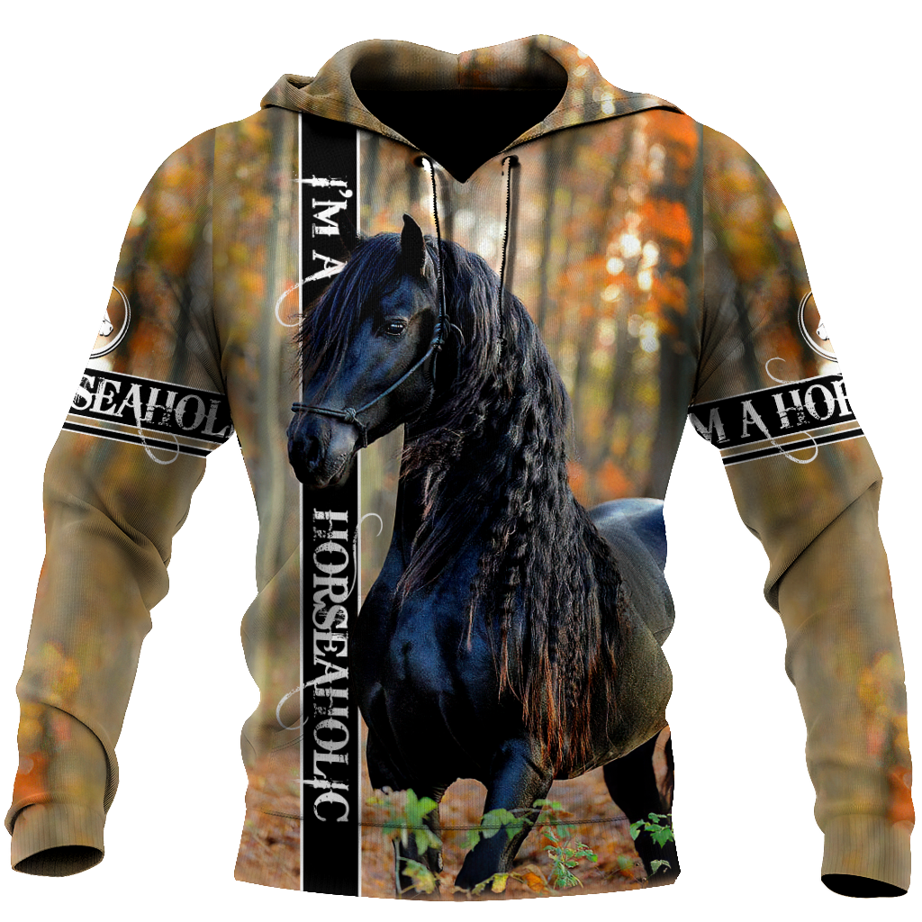 Horse Gifts Horse All Over Printed Horse Aholic Unisex Hoodie