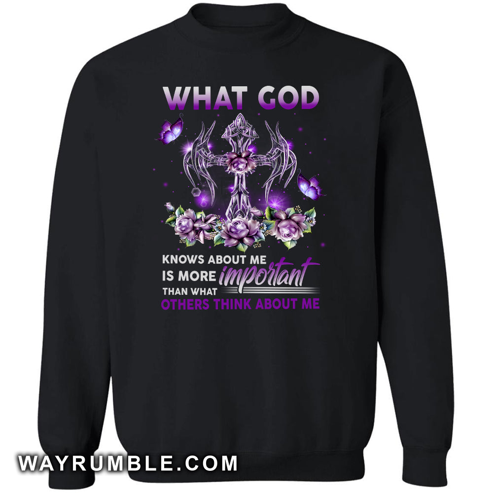 Violet rose, What God knows about me is more important than what others think about me - Jesus Apparel