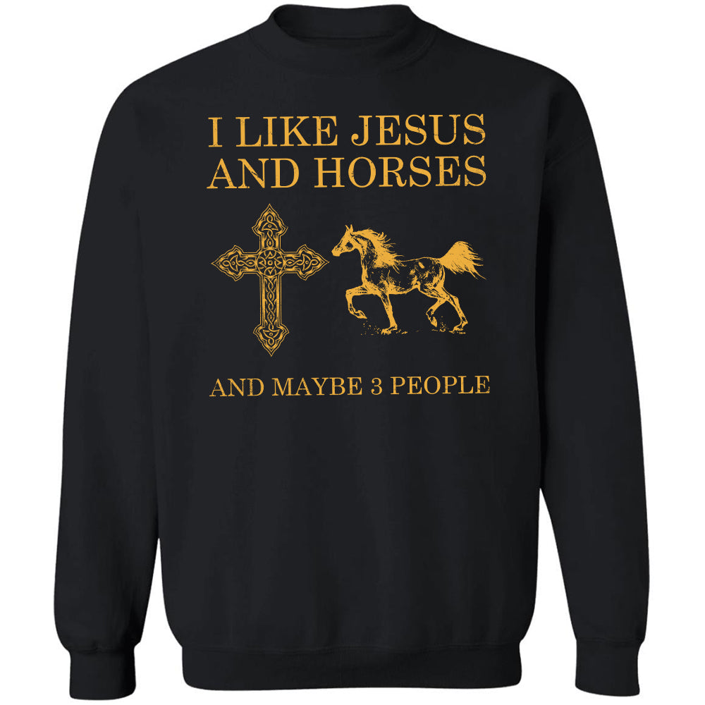 Jesus - I like Jesus and horse - Apparel