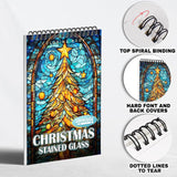 LBKHOUSE Christmas Stained Glass Coloring Pages for Adult