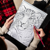 LBKHOUSE Christmas Wild Life Spiral Bound Coloring Book For Adults