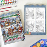 LBKHOUSE Country Christmas Spiral Coloring Book for Adults