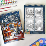 LBKHOUSE Country Christmas Spiral Coloring Book for Adults