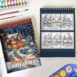 LBKHOUSE Cozy Christmas Spiral Coloring Book for Adults
