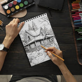 LBKHOUSE Cozy Christmas Coloring Book Spiral Bound for Adults