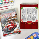 LBKHOUSE Cozy Countryside Christmas Spiral Coloring Book for Adults