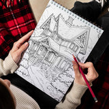 LBKHOUSE Creative Christmas Spiral Bound Coloring Book for Adults