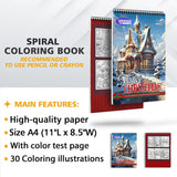 LBKHOUSE Festive Christmas Coloring Sheets for Adults