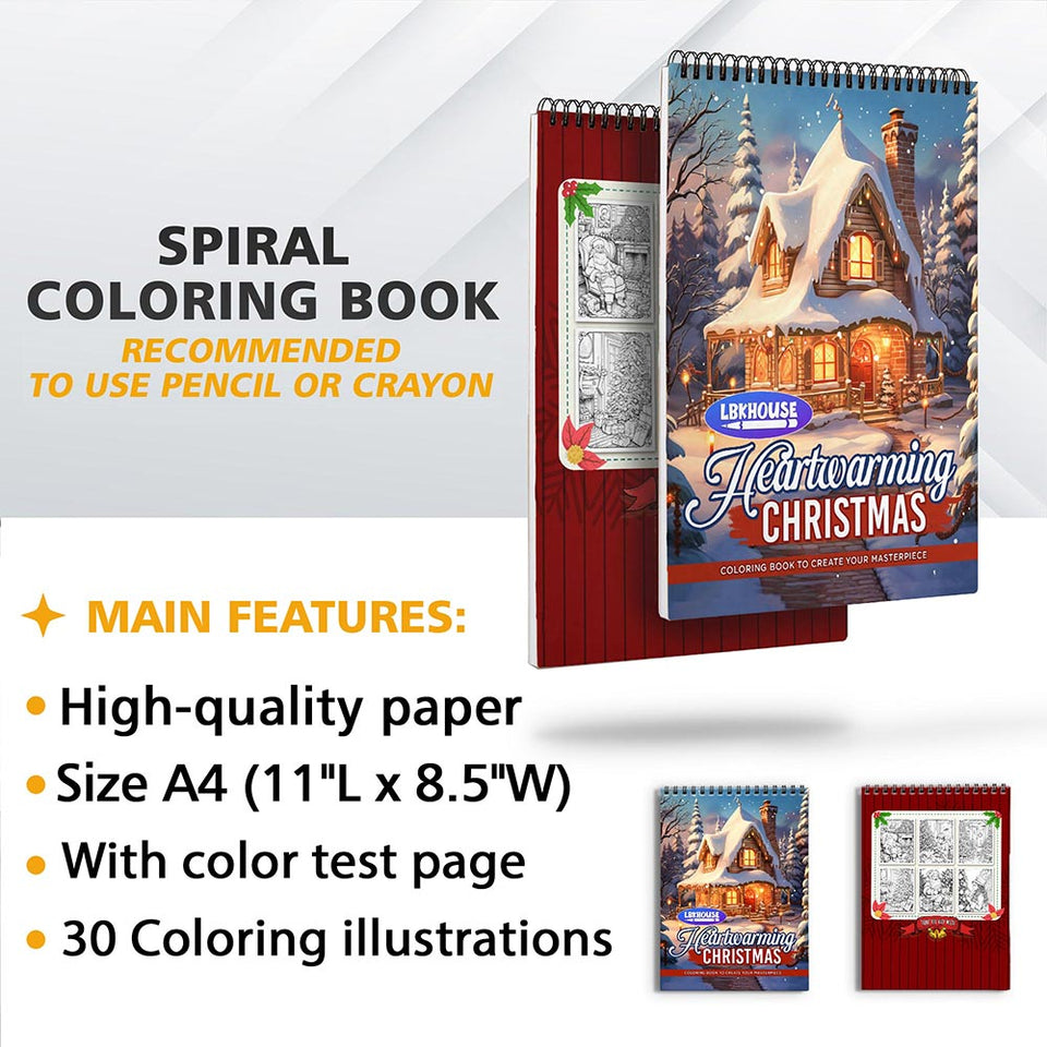 LBKHOUSE Heartwarming Christmas Coloring Sheets for Adults