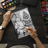 LBKHOUSE Heartwarming Christmas Coloring Book Spiral Bound for Adults