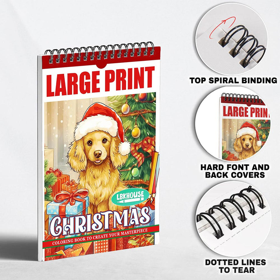 LBKHOUSE Large Print Christmas Coloring Pages for Adults
