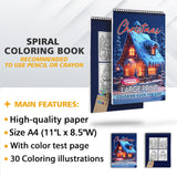 LBKHOUSE Large Print Christmas Coloring Sheets for Adults
