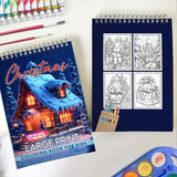 LBKHOUSE Large Print Christmas Spiral Coloring Book for Adults