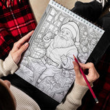 LBKHOUSE Large Print Christmas Spiral Bound Coloring Book for Adults