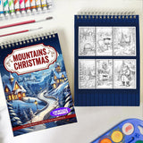LBKHOUSE Mountains Christmas Spiral Coloring Book For Adults