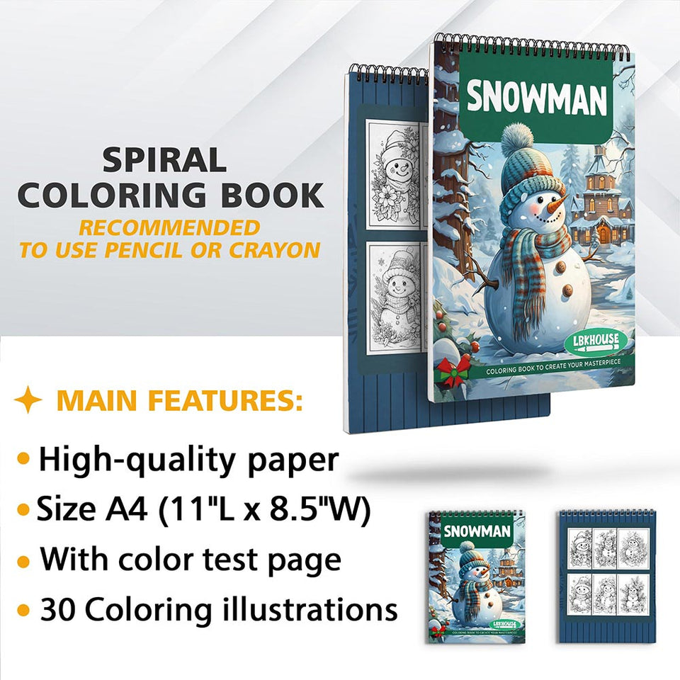 LBKHOUSE Snowman Coloring Sheets for Adults