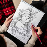 LBKHOUSE Snowman Spiral Bound Coloring Book for Adults